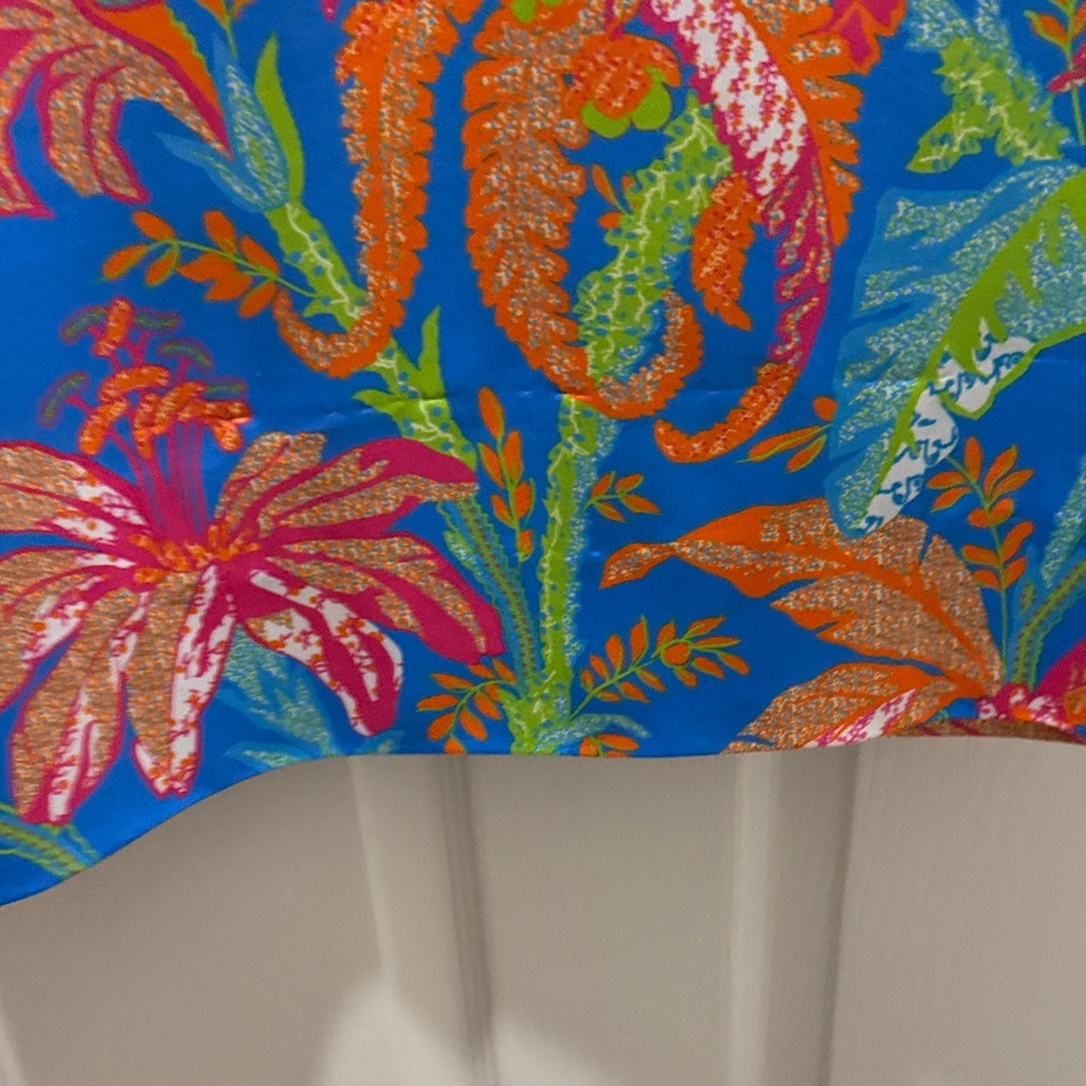 Gretchen Scott Designs Blue and Orange Tropical Dress - Picture 5 of 7